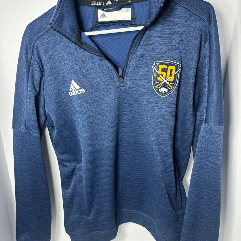 Adidas Buffalo Sabres 1/4zip Top NWT large
